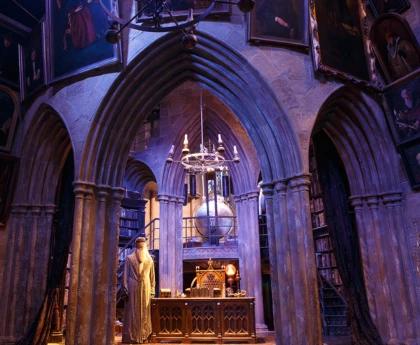 Dumbledore's office set at Warner Bros. studio in London