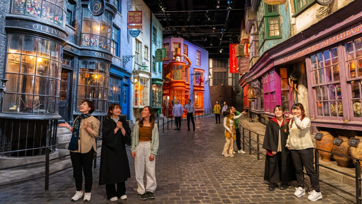 People are excited to witness various sets of Harry Potter at Warner Bros. studio London 