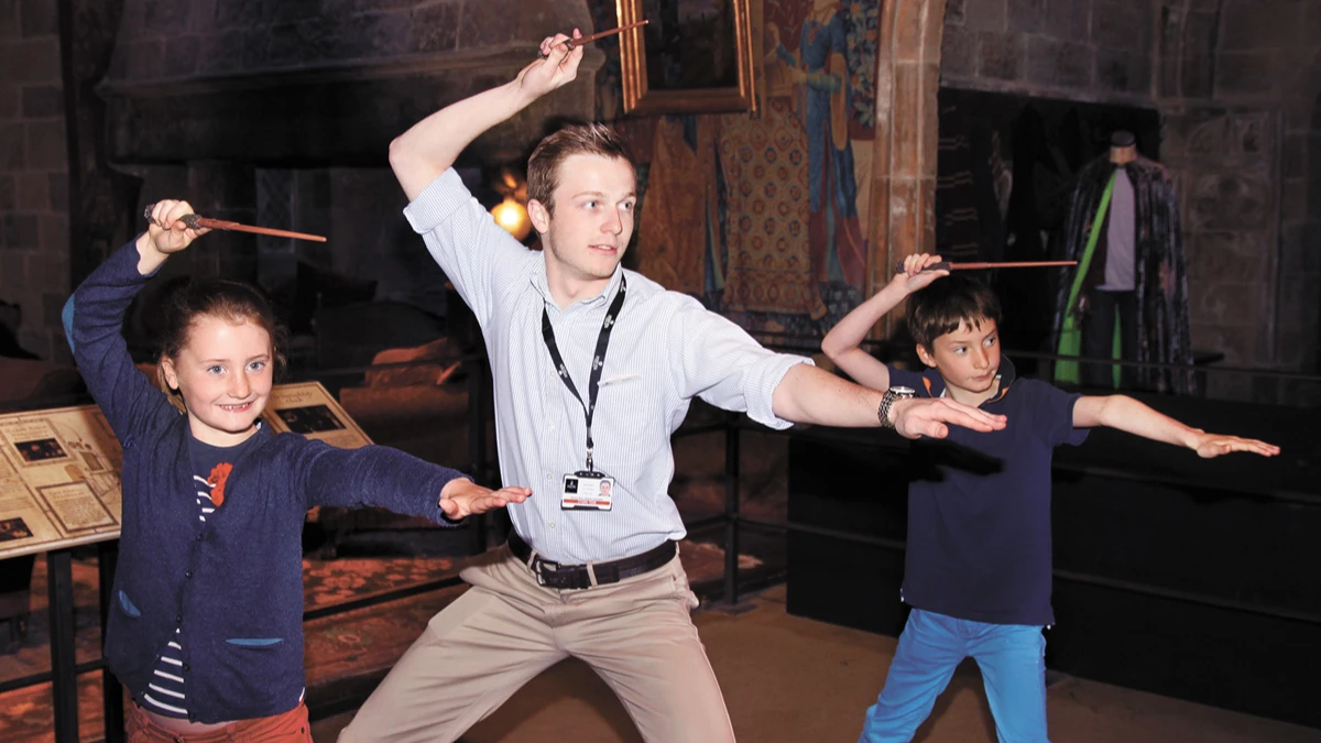 Wand choreography session at the Harry potter studio in London